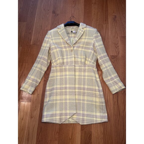 & Other Stories Los Angeles Atelier Yellow Patterned Coat – Feminine Chic Statem - Picture 2 of 10